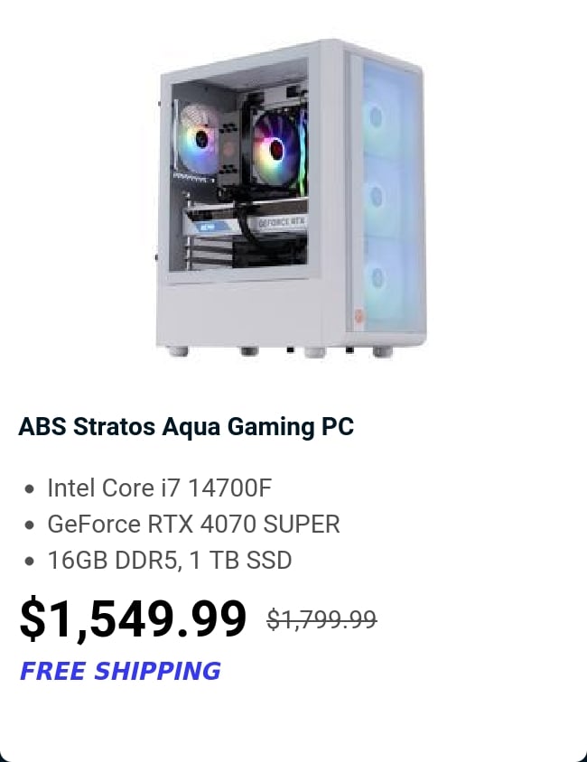 ABS Stratos Aqua Gaming PC 