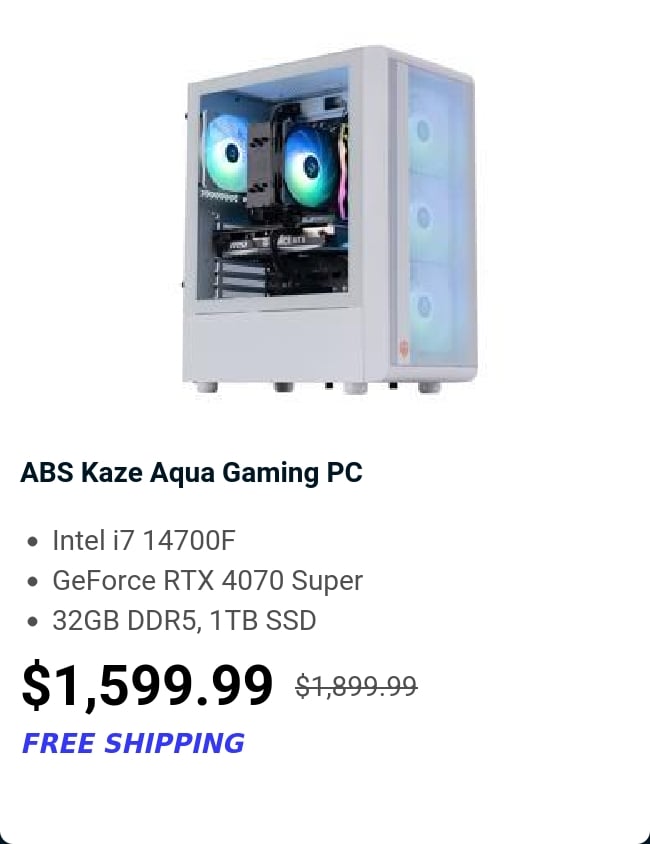 ABS Kaze Aqua Gaming PC 