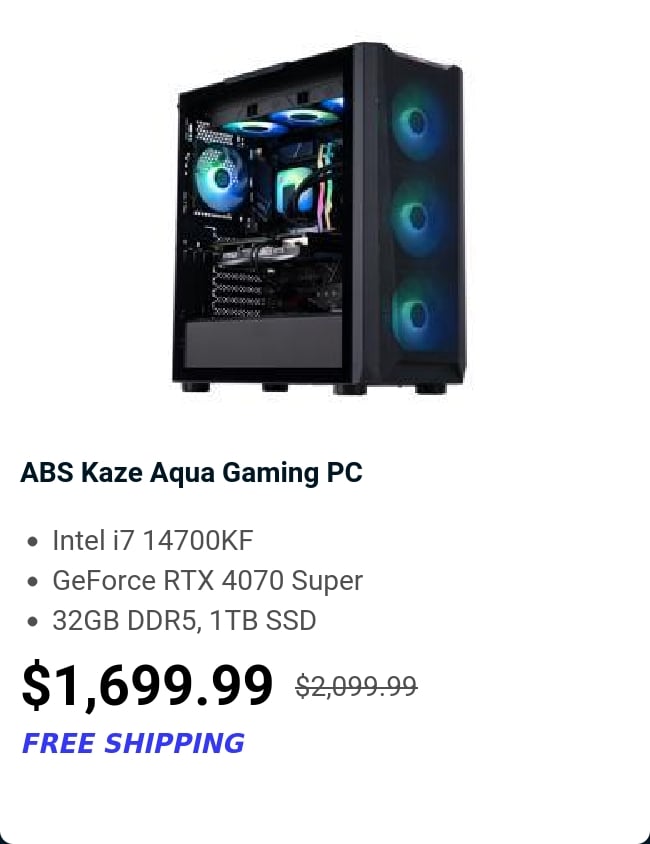 ABS Kaze Aqua Gaming PC 