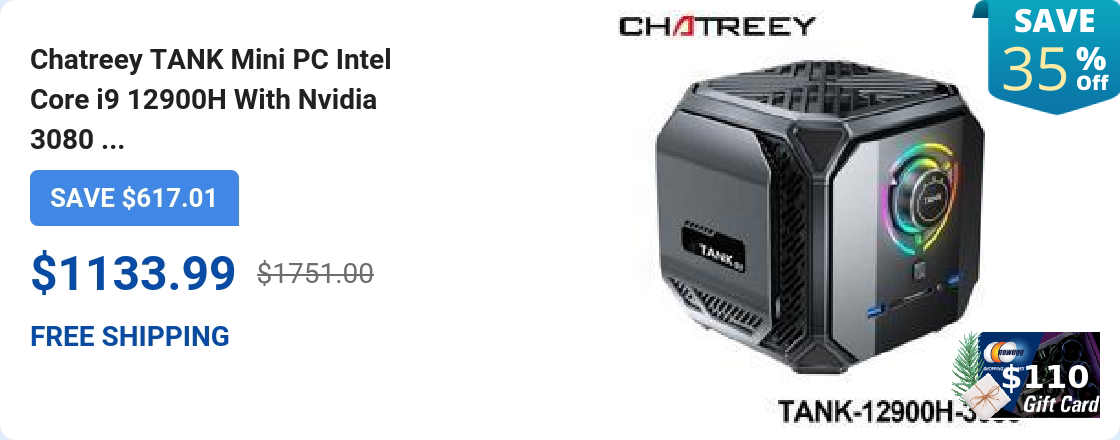 Chatreey TANK Mini PC Intel Core i9 12900H With Nvidia 3080 ...