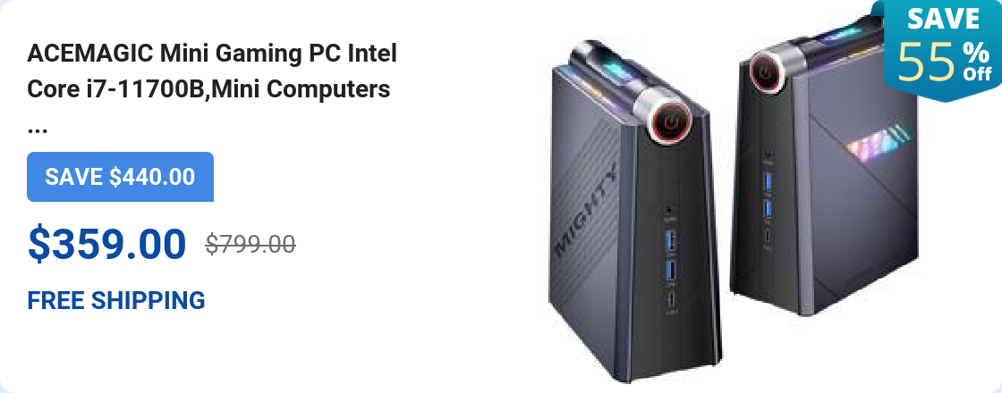 ACEMAGIC Mini Gaming PC Intel Core i7-11700B,Mini Computers ...