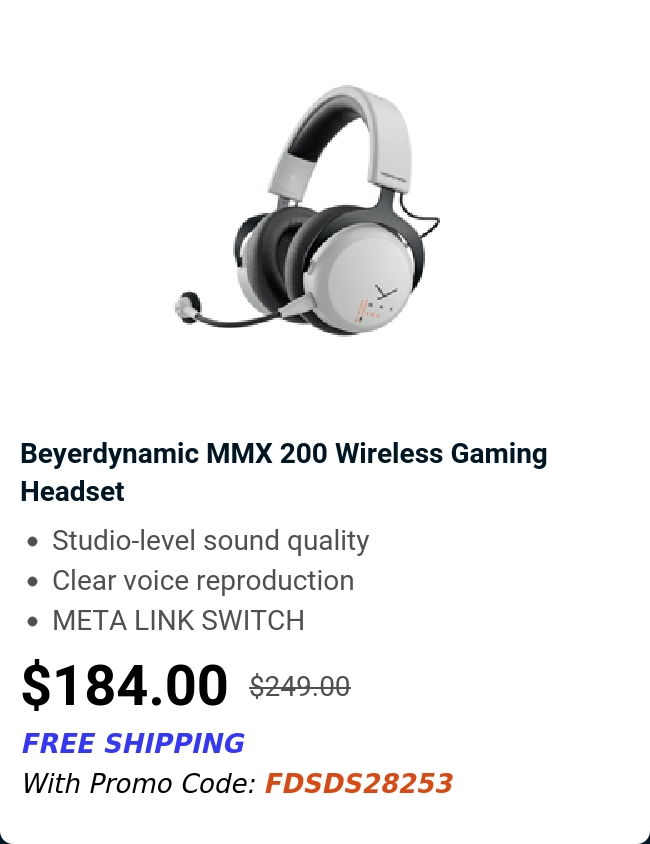Beyerdynamic MMX 200 Wireless Gaming Headset 