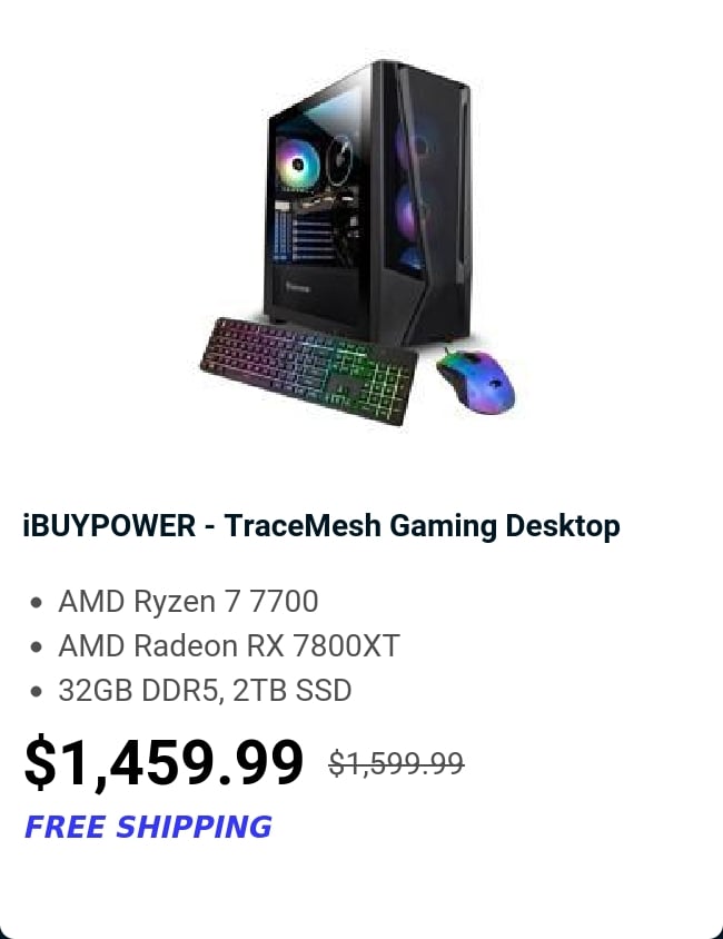 iBUYPOWER - TraceMesh Gaming Desktop 