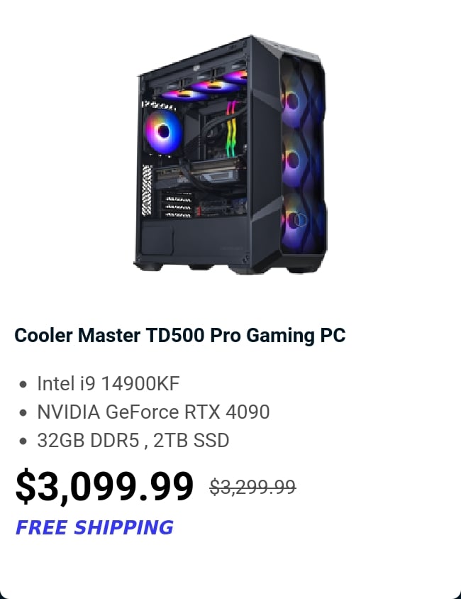 Cooler Master TD500 Pro Gaming PC 