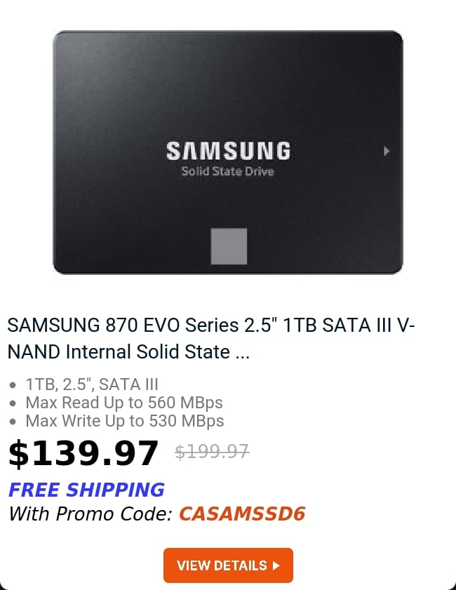 SAMSUNG 870 EVO Series 2.5