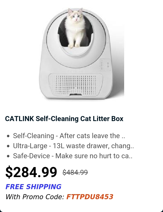 CATLINK Self-Cleaning Cat Litter Box 