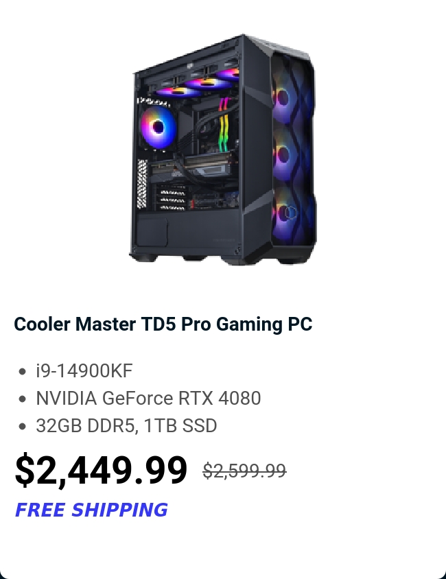 Cooler Master TD5 Pro Gaming PC 