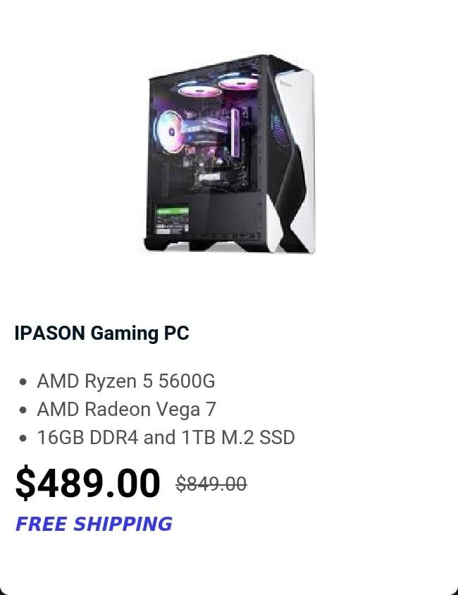 IPASON Gaming PC 