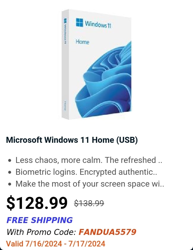 Microsoft Windows 11 Home (USB) 