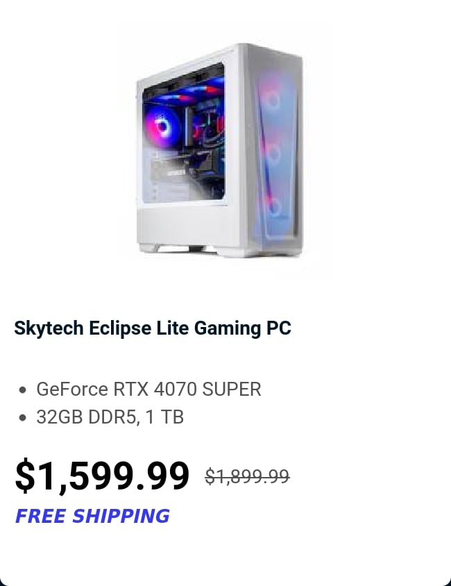 Skytech Eclipse Lite Gaming PC 