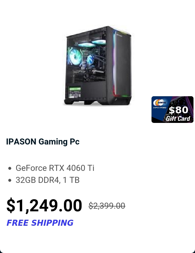 IPASON Gaming Pc 