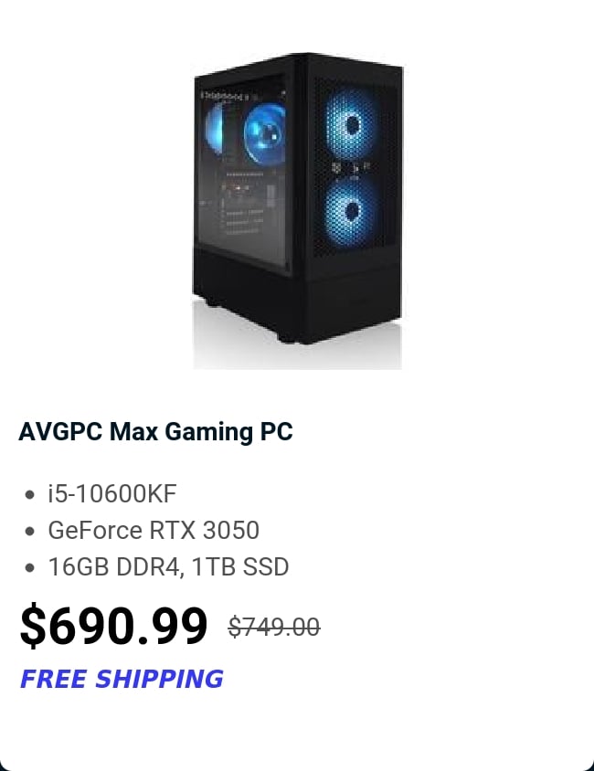 AVGPC Max Gaming PC 