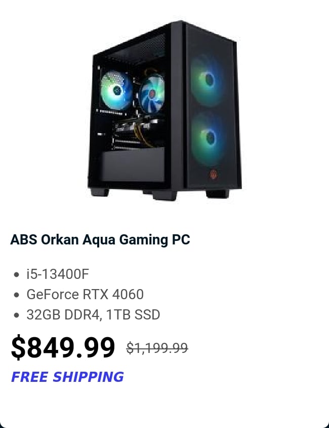 ABS Orkan Aqua Gaming PC 