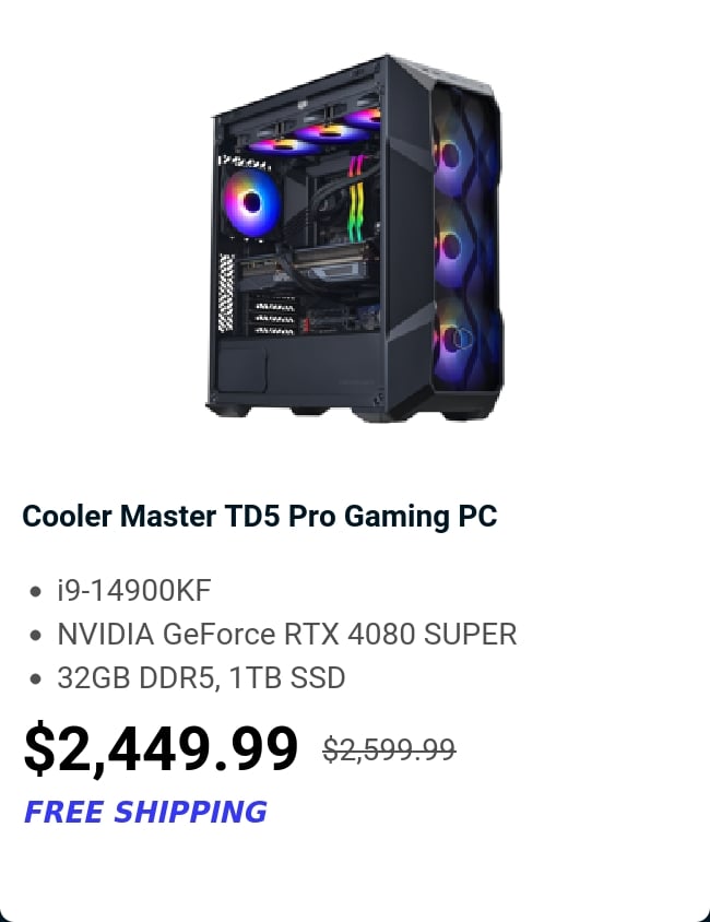 Cooler Master TD5 Pro Gaming PC 