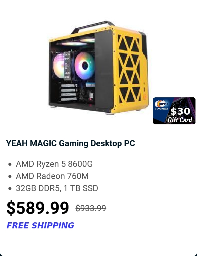 YEAH MAGIC Gaming Desktop PC 