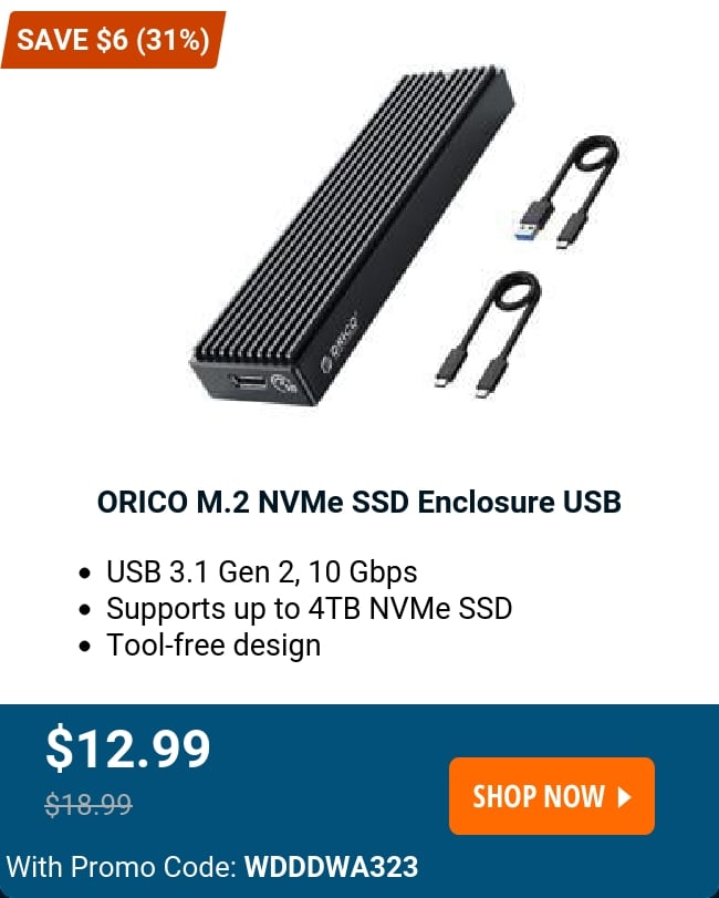 ORICO M.2 NVMe SSD Enclosure USB 