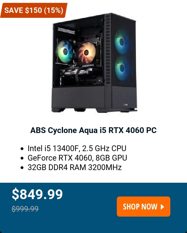 ABS Cyclone Aqua i5 RTX 4060 PC 