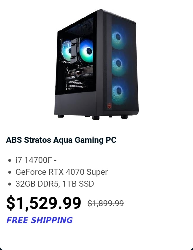 ABS Stratos Aqua Gaming PC 