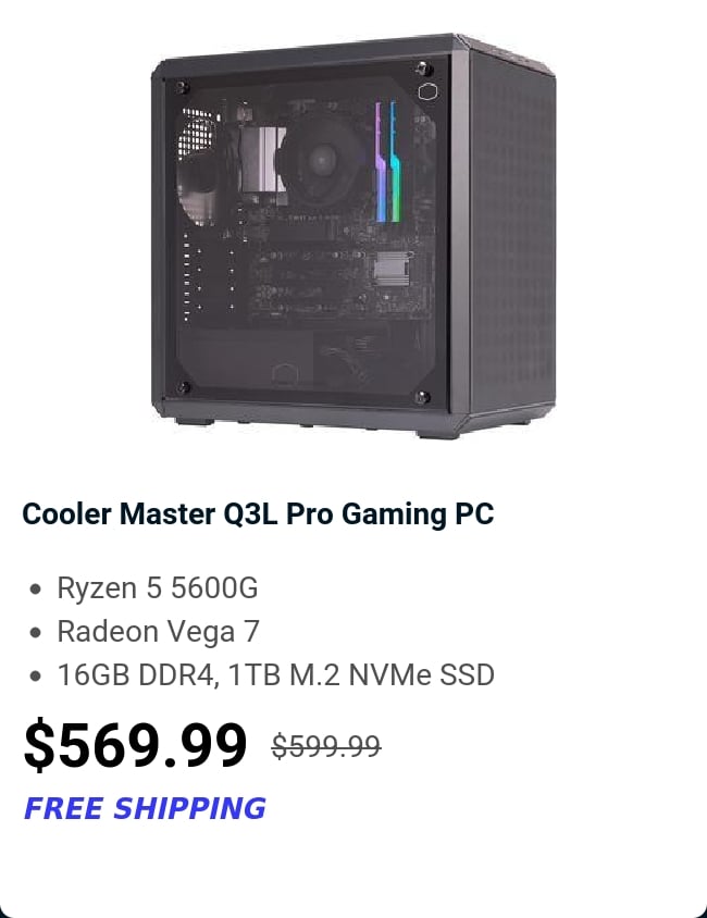 Cooler Master Q3L Pro Gaming PC 