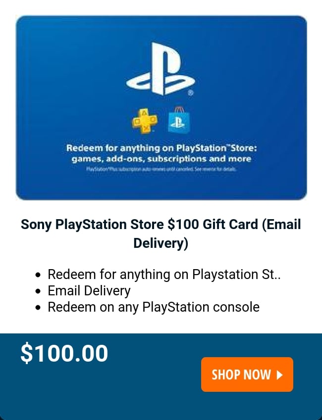 Sony PlayStation Store $100 Gift Card (Email Delivery) 