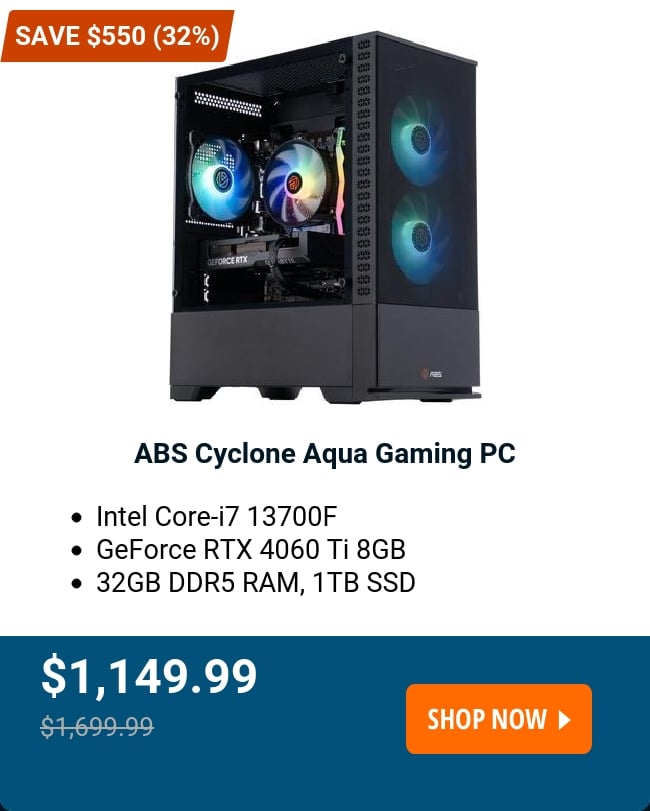 ABS Cyclone Aqua Gaming PC 