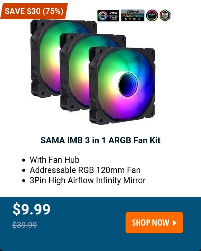 SAMA IMB 3 in 1 ARGB Fan Kit 