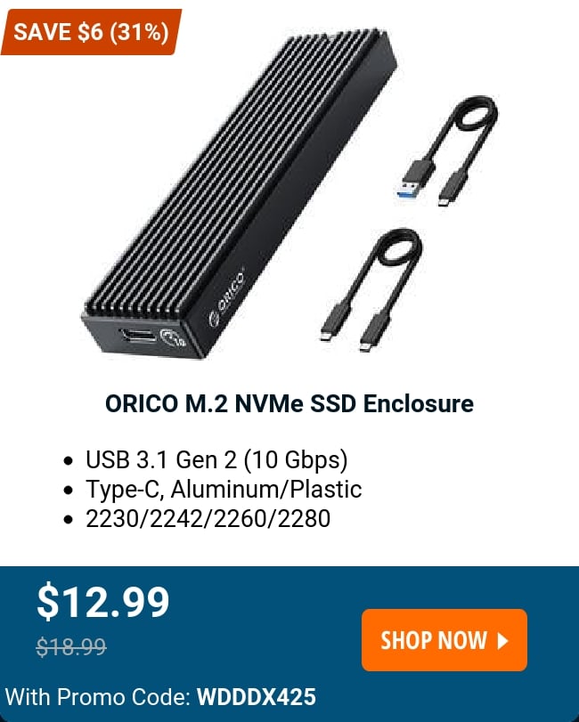 ORICO M.2 NVMe SSD Enclosure 