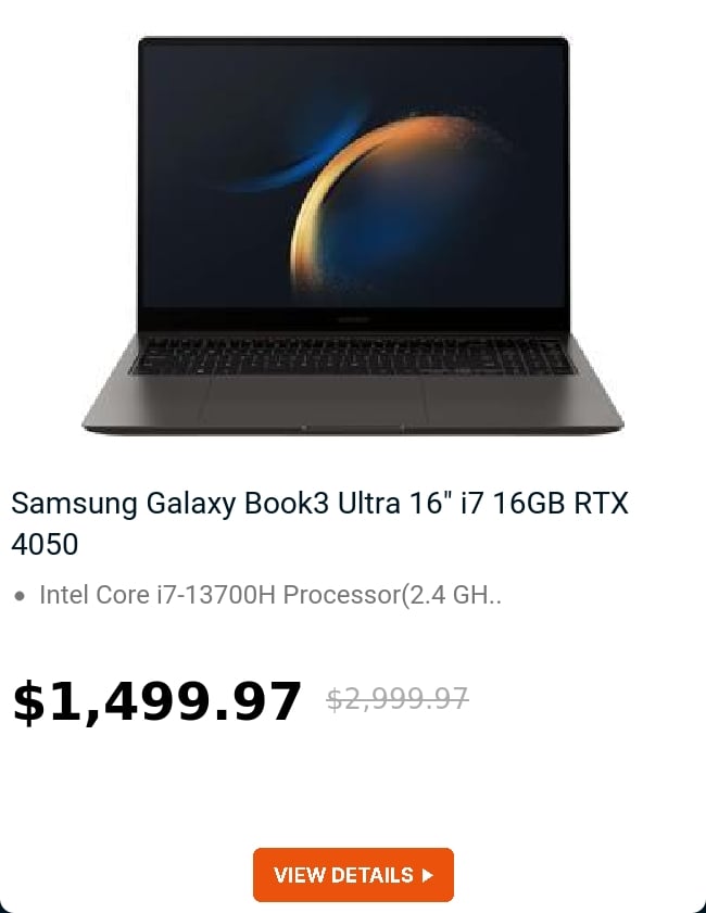 Samsung Galaxy Book3 Ultra 16