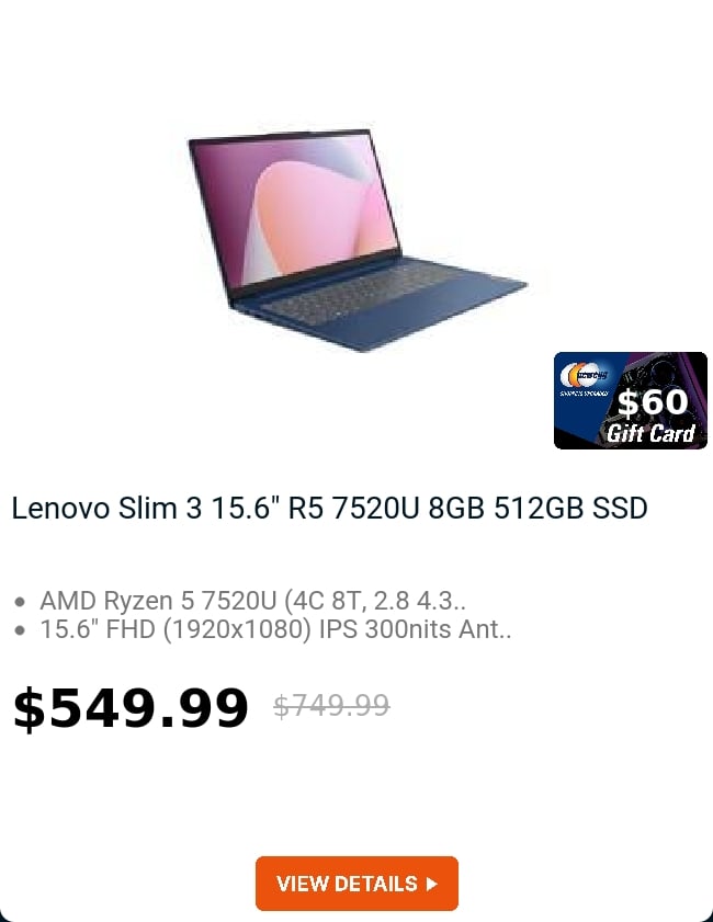 Lenovo Slim 3 15.6