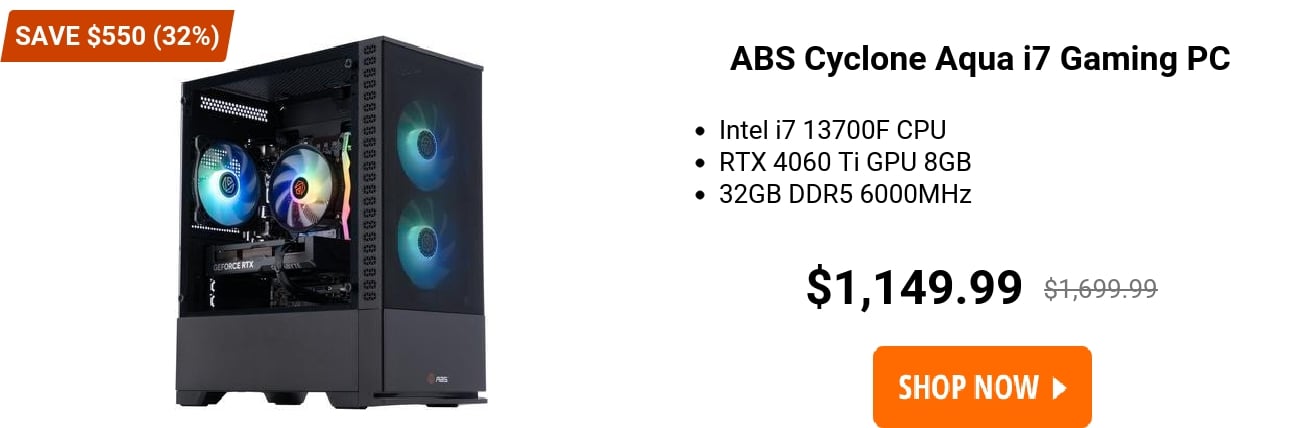 ABS Cyclone Aqua i7 Gaming PC 