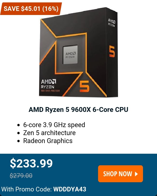 AMD Ryzen 5 9600X 6-Core CPU 