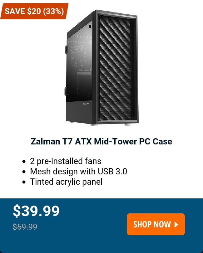 Zalman T7 ATX Mid-Tower PC Case 