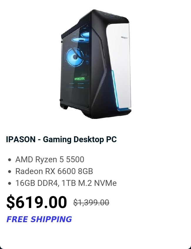 IPASON - Gaming Desktop PC 