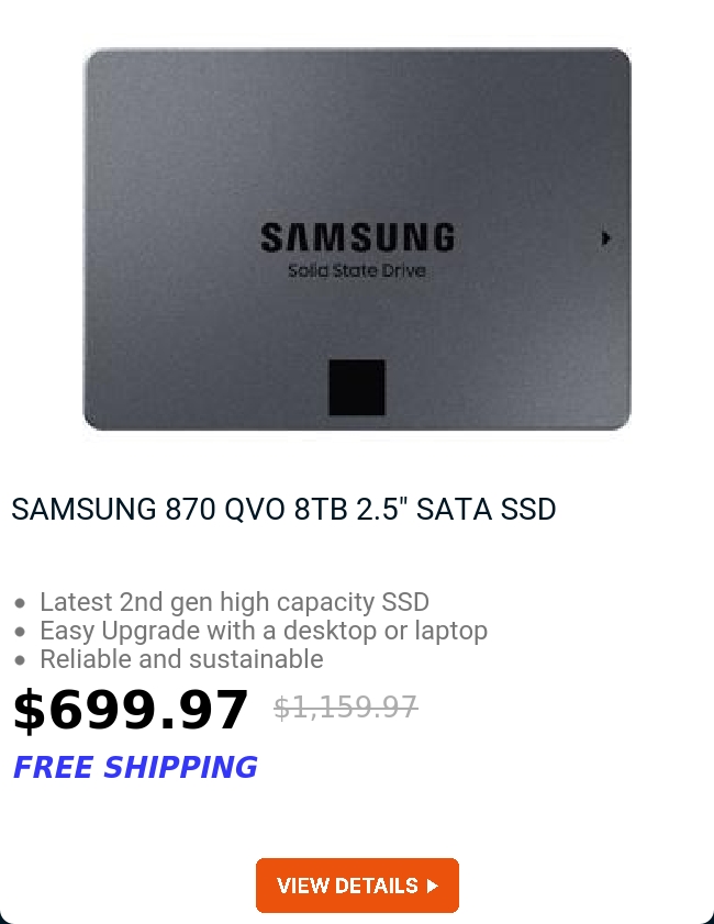 SAMSUNG 870 QVO 8TB 2.5