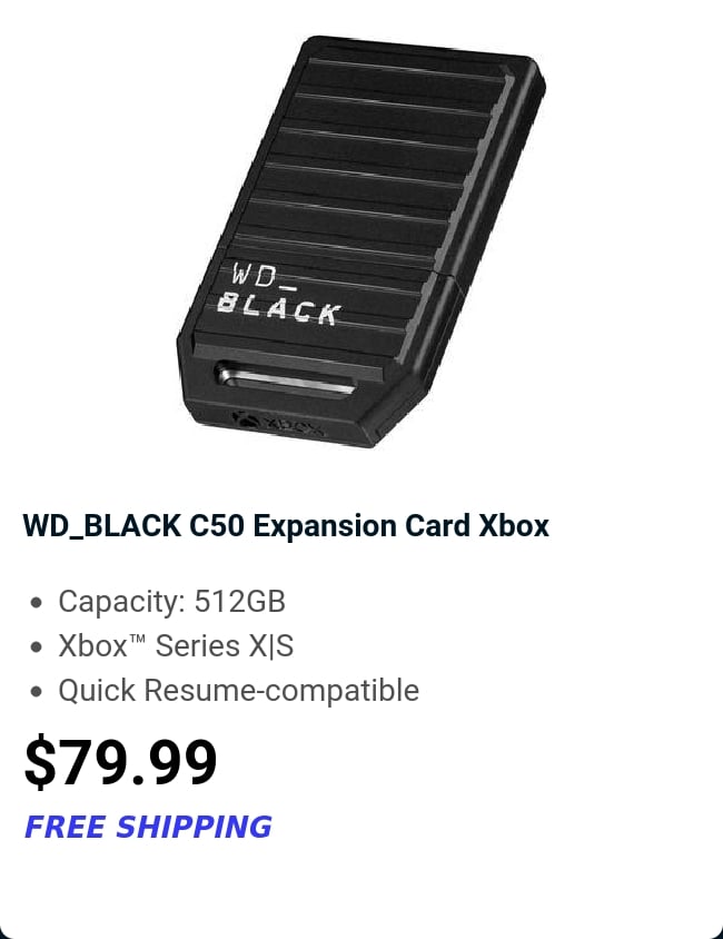 WD_BLACK C50 Expansion Card Xbox