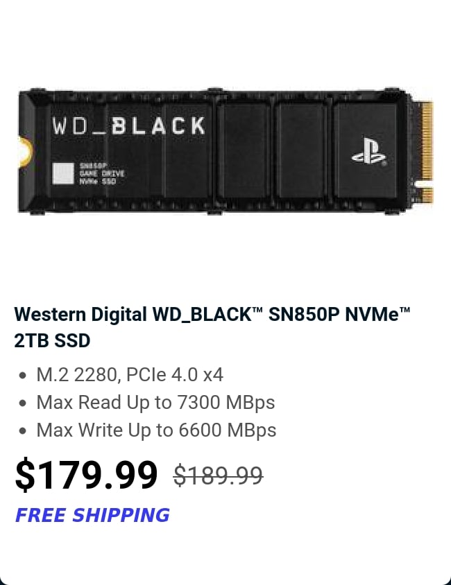 Western Digital WD_BLACK™ SN850P NVMe™ 2TB SSD