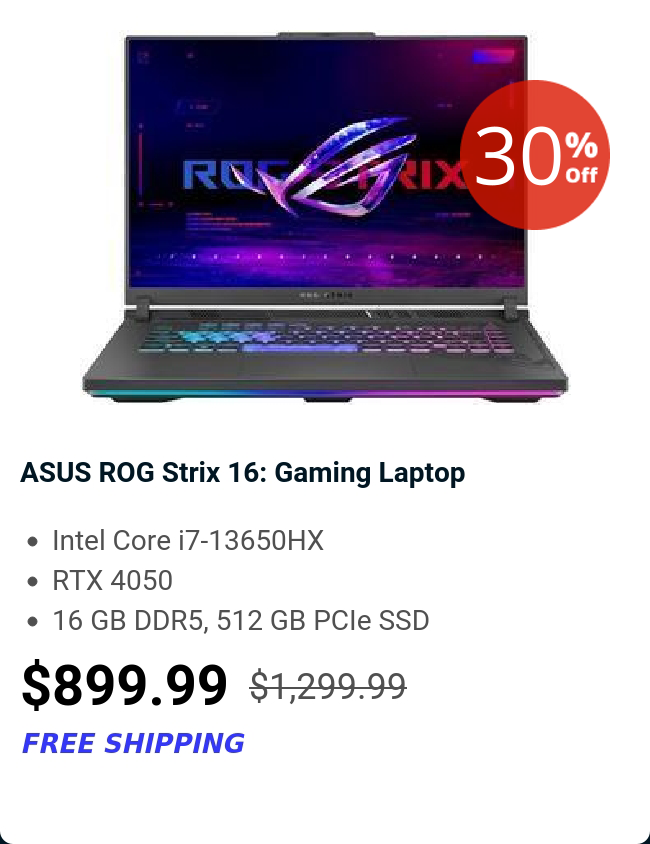 ASUS ROG Strix 16: Gaming Laptop 