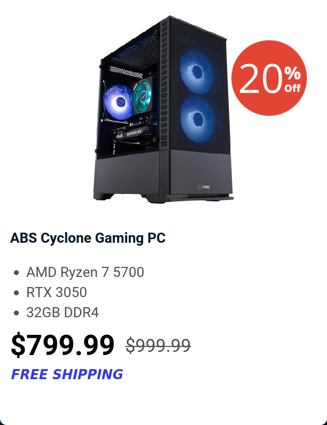 ABS Cyclone Gaming PC 