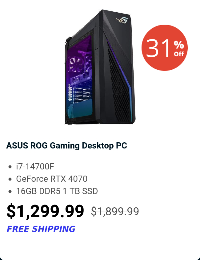 ASUS ROG Gaming Desktop PC 