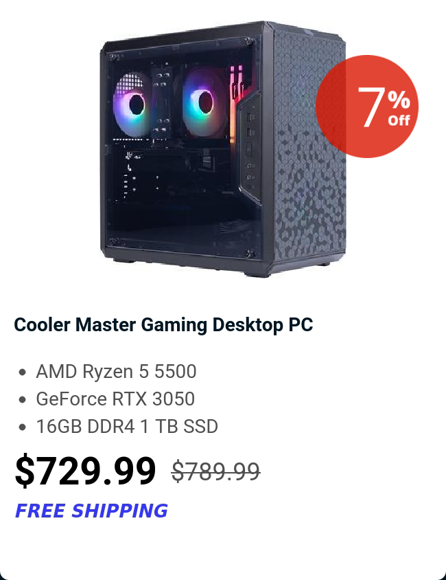 Cooler Master Gaming Desktop PC 