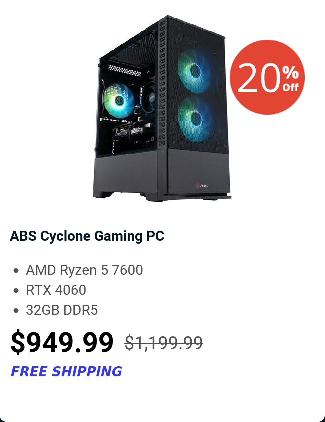 ABS Cyclone Gaming PC 