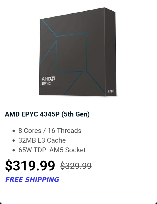 AMD EPYC 4345P (5th Gen) 
