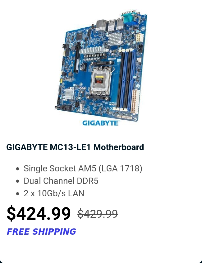 GIGABYTE MC13-LE1 Motherboard 