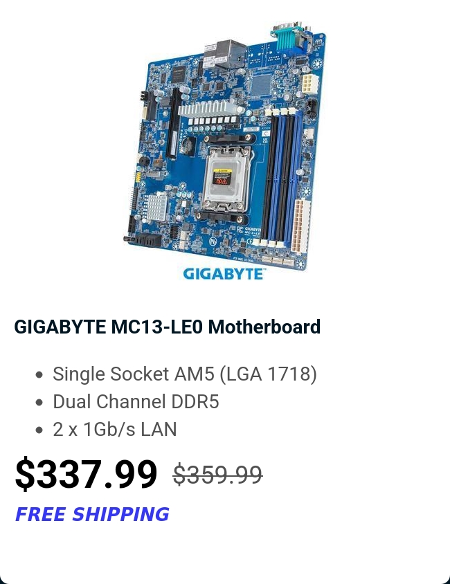 GIGABYTE MC13-LE0 Motherboard 