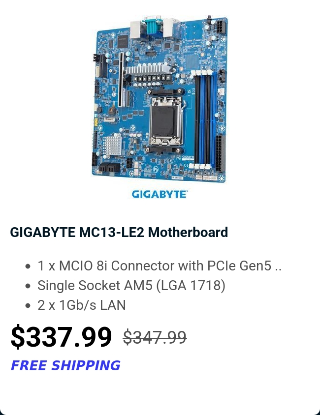 GIGABYTE MC13-LE2 Motherboard 