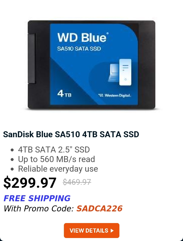 SanDisk Blue SA510 4TB SATA SSD 