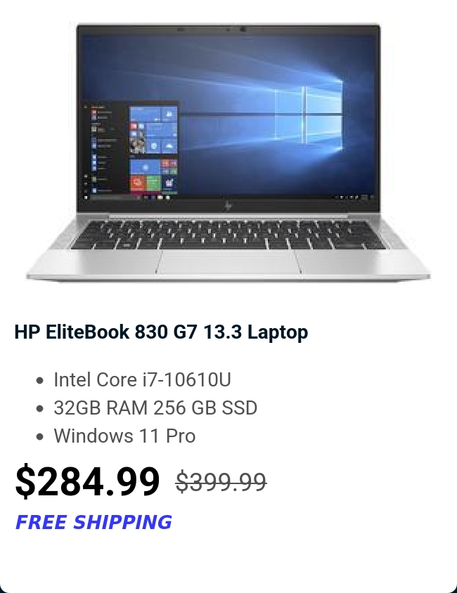 HP EliteBook 830 G7 13.3 Laptop 
