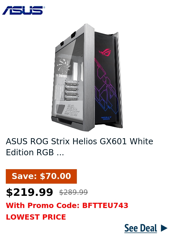 ASUS ROG Strix Helios GX601 White Edition RGB ...