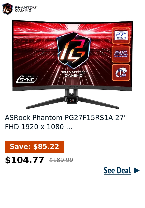 ASRock Phantom PG27F15RS1A 27