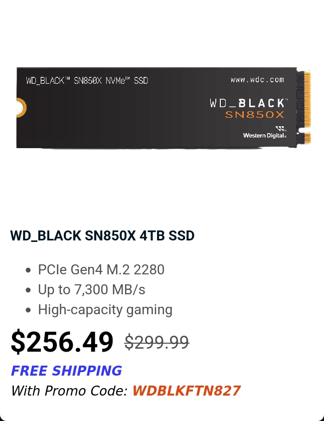 WD_BLACK SN850X 4TB SSD 